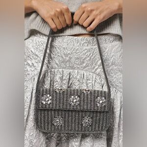 Anthropologie Fiona Beaded Shoulder Bag